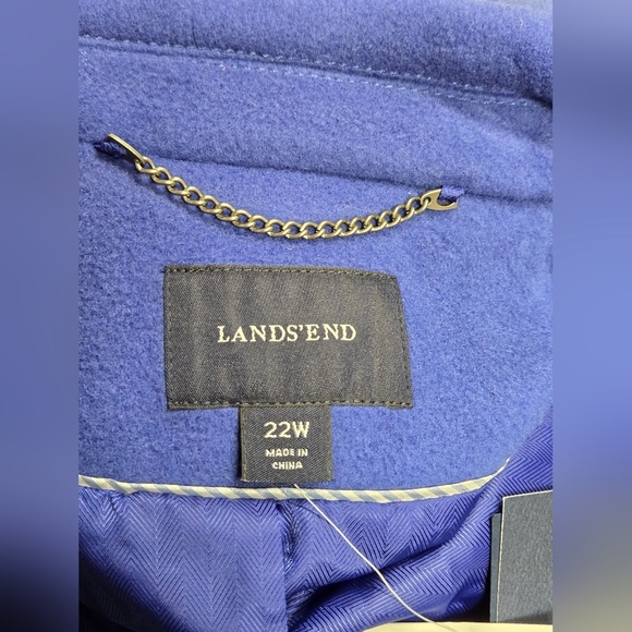 Lands' End 22W Luxe Wool Swing Coat Purple New - Picture 6 of 12